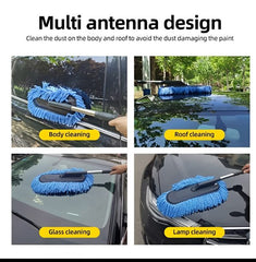 Car Wash Mop Telescopic Handle Microfiber Car Cleaning Brush